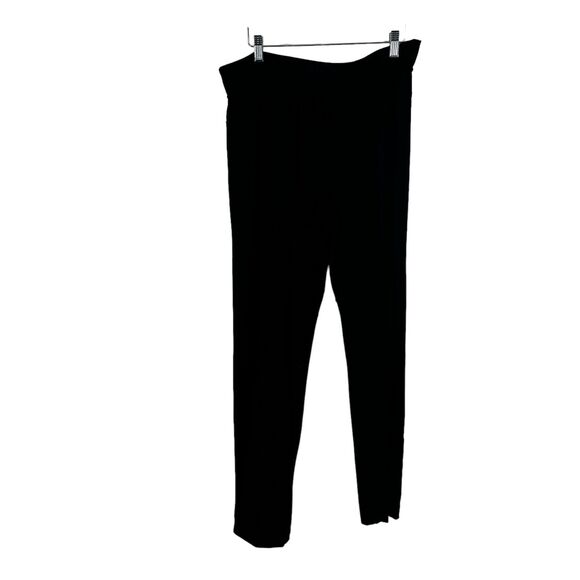 Norma Kamali Black Pull On Dress Pants Slinky Drawstring Stretch Womens XL FLAW - Picture 1 of 7